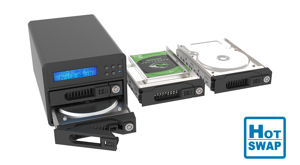 Removable and hot swappable drive trays
